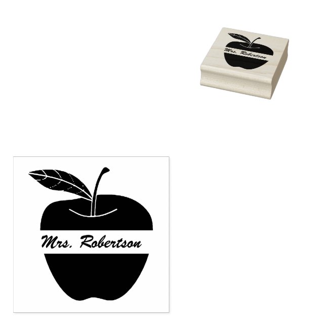Tampons Encreurs Enseignants Apple Timbre en caoutchouc personnalis (Tamponné)