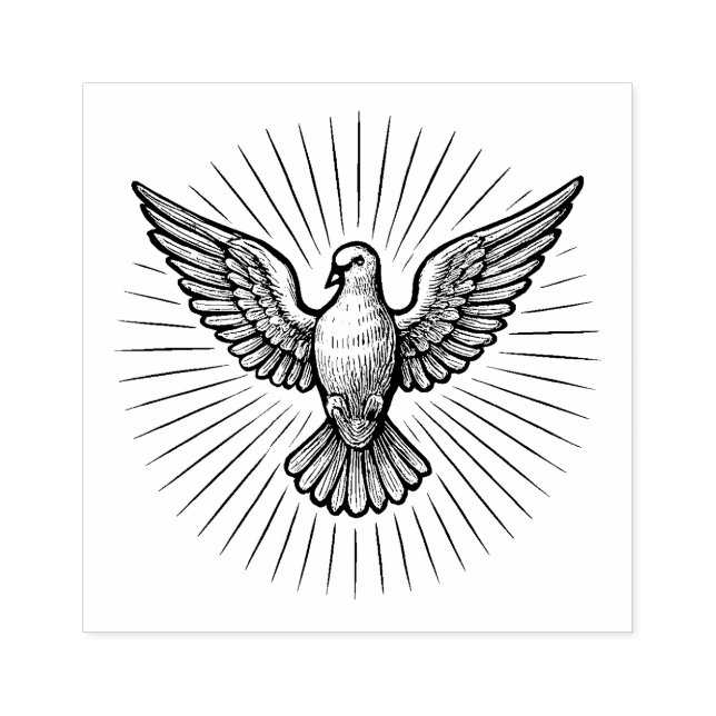 Tampons Encreurs Esprit Saint-Esprit Dove Raies Catholique (Impression)