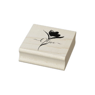 Tampons Encreurs Esquisse florale Aquarelle Timbre en caoutchouc pe
