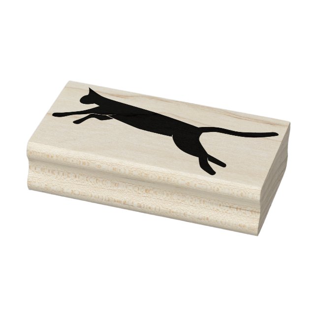 Tampons Encreurs estampille d'art silhouette du chat sautant (Tampon)