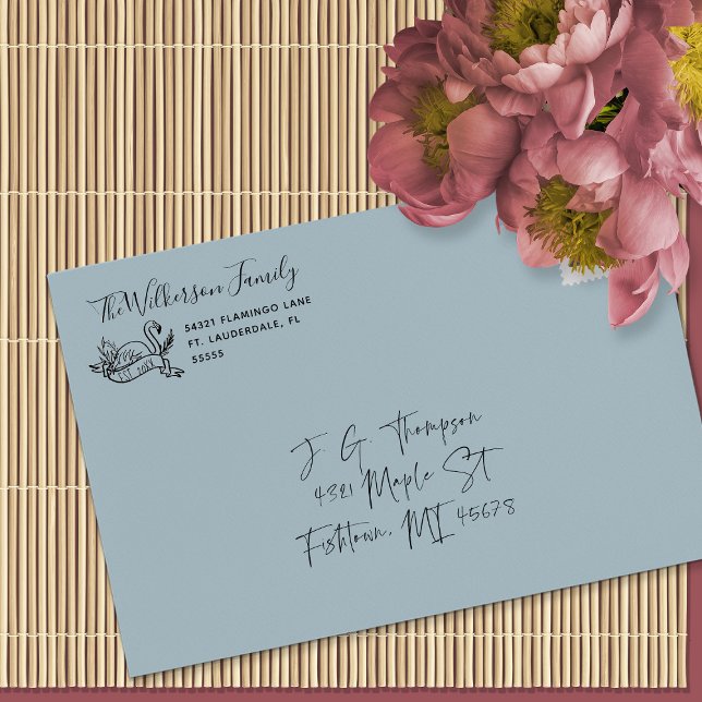 Tampons Encreurs Étiquette de adresse de typographie de la famille  (Créateur téléchargé)