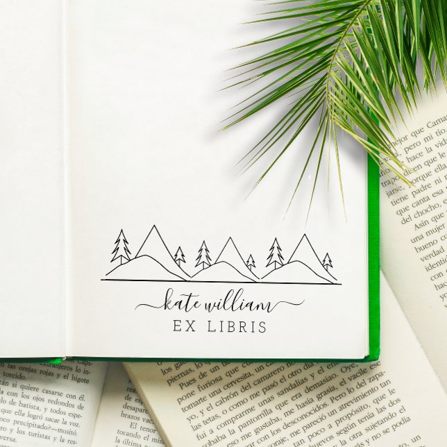 Tampons Encreurs Ex libris Arbres et Montagnes  (Créateur téléchargé)