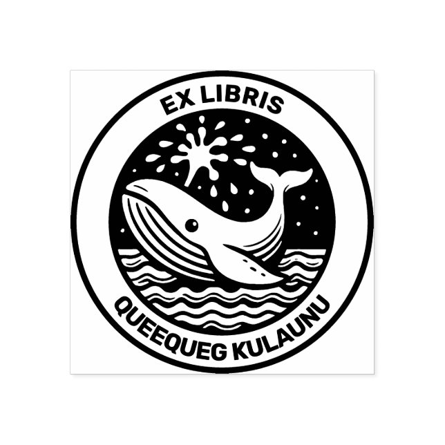 Tampons Encreurs Ex Libris - Baleine blanche (Impression)