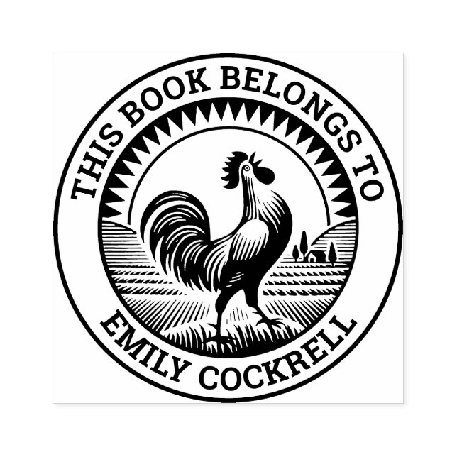 Tampons Encreurs Ex Libris - Croisement de Cockerel à l'aube (Impression)