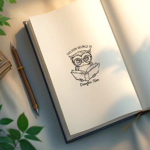 Tampons Encreurs Ex-libris de hibou personnalisé