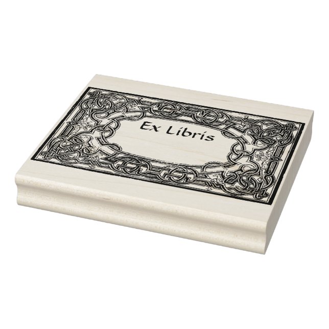 Tampons Encreurs Ex Libris de livre à défilement antique (Tampon)