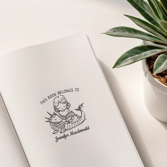 Tampons Encreurs Ex-libris Dragon Bébé Personnalisé (Créateur téléchargé)