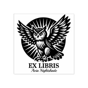 Tampons Encreurs Ex Libris - Librarian Owl