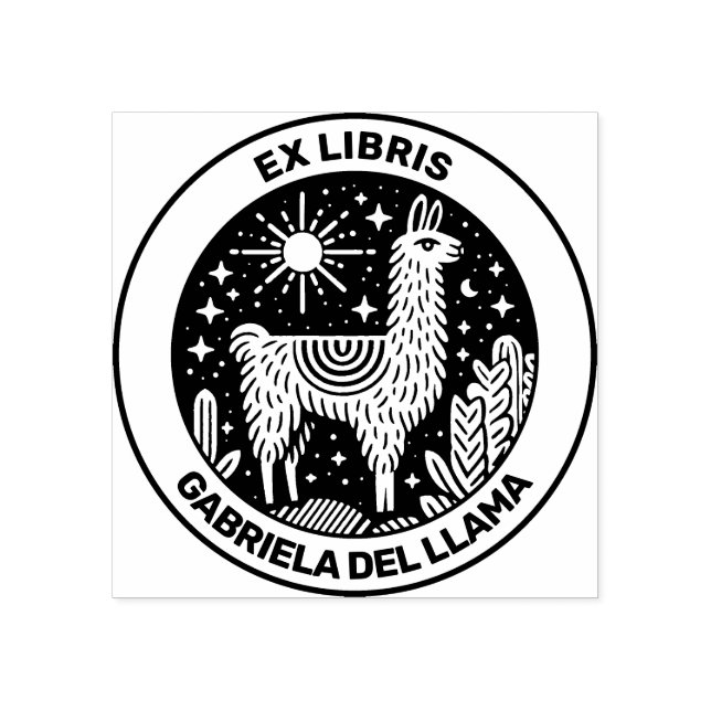 Tampons Encreurs Ex Libris - Llama (Impression)