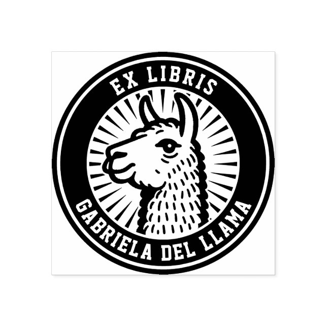Tampons Encreurs Ex Libris - Llama Champion (Impression)