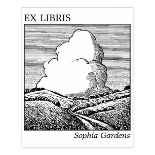 Tampons Encreurs Ex Libris - Paysage imaginaire avec nuage