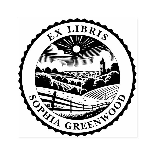 Tampons Encreurs Ex Libris - Paysage rural 03 (Impression)