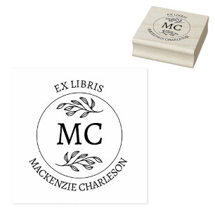 Tampons Encreurs Ex Libris personnalisé avec monogramme pour livre