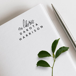 Tampons Encreurs Ex Libris personnalisé simple moderne avec nom en