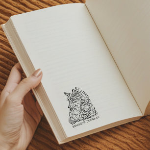 Tampons Encreurs Ex Libris personnalisé Wolf Bookplate