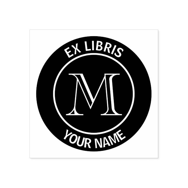 Tampons Encreurs Ex libris Plaque de monogramme (Impression)