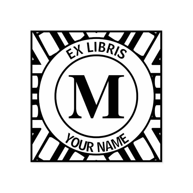 Tampons Encreurs Ex libris Plaque de monogramme (Impression)