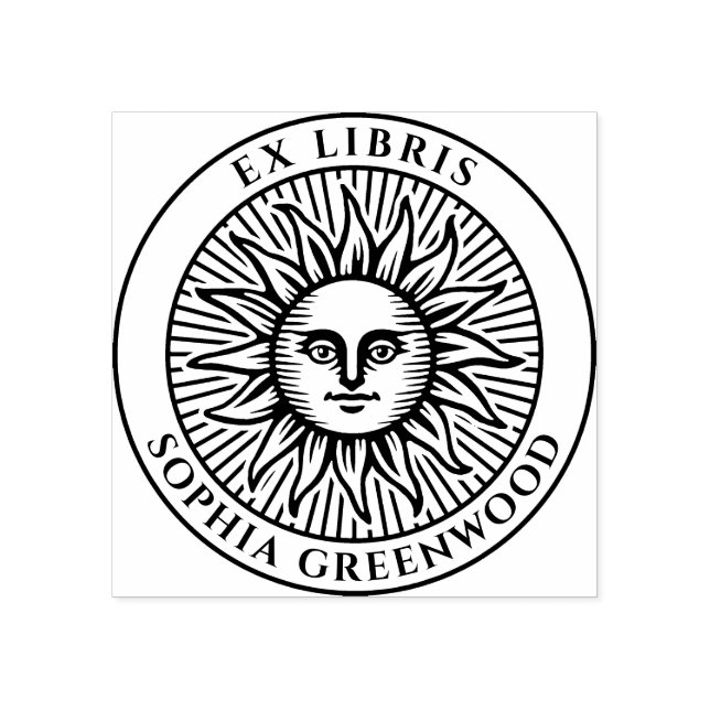 Tampons Encreurs Ex Libris - Sun Face 3 (Impression)