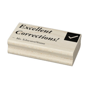 Tampons Encreurs "Excellentes corrections !" + Nom de l'enseignant