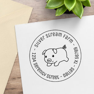 Tampons Encreurs Exécuter Piglet Pig Adresse professionnelle 3