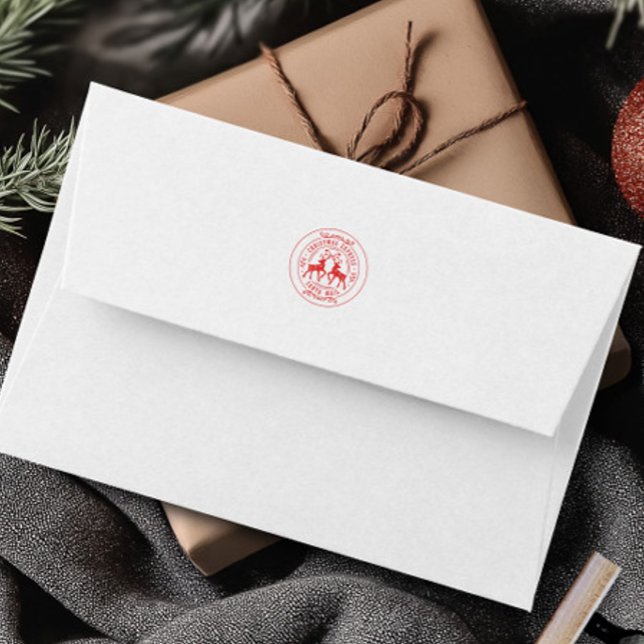 Tampons Encreurs Express de Noël Classique rouge (Christmas Express Red Classic Rubber Stamp)