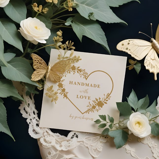 Tampons Encreurs Exquisite Floral Heart Shape Wreath Handmade Love (Exquisite Floral Heart Shape Wreath Handmade with Love Quote Rubber Stamps for Handymarkers.)