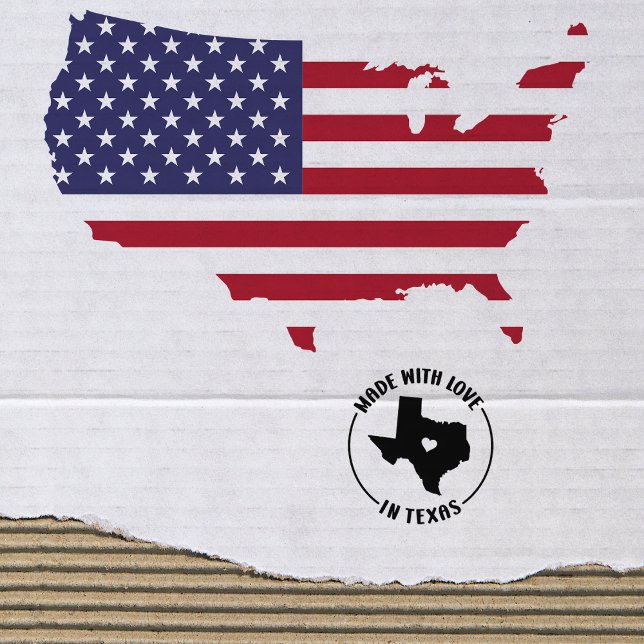 Tampons Encreurs Fabriqué avec amour au Texas, Small Business, (Créateur téléchargé)