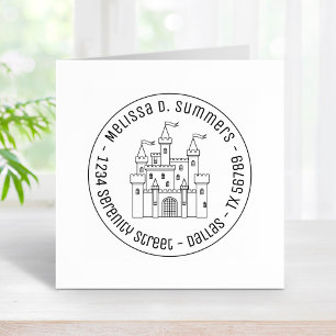 Tampons Encreurs Fairytale Medieval Royal Castle Round Adresse 3