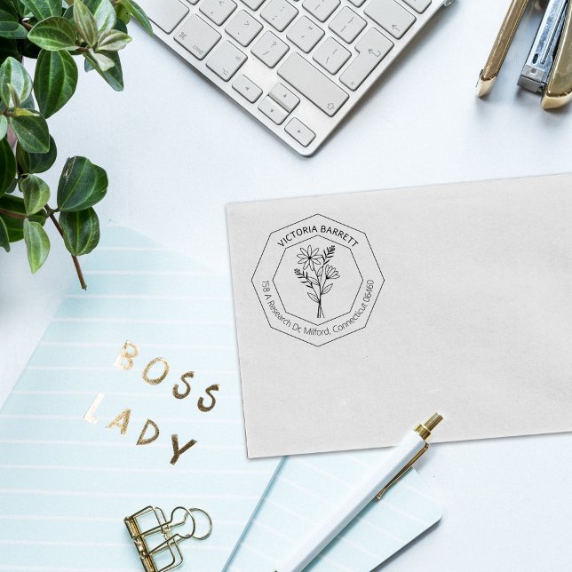 Tampons Encreurs Faiseuse géométrique moderne Nom personnalisé Adre (Créateur téléchargé)