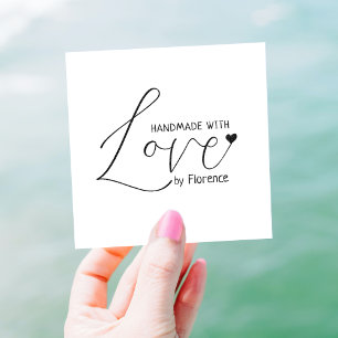 Tampons Encreurs Fait À La Main Avec Amour, Personnalisé Minimalist