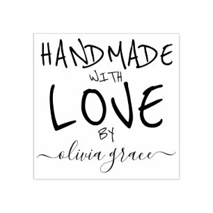 Tampons Encreurs Faite à la main avec amour typographie personnalis