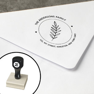 Tampons Encreurs Famille Chic Botanique Rond Feuille
