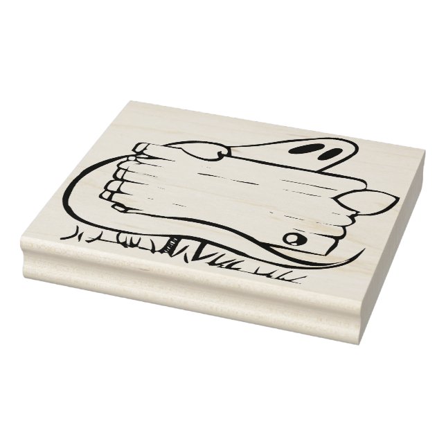 Tampons Encreurs Fantôme avec panneau illustration timbre d'art (Tampon)