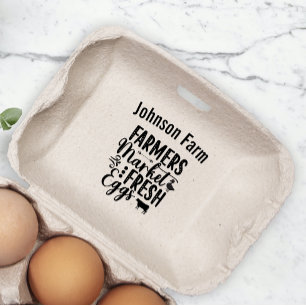 Tampons Encreurs Farm Fresh Eggs Carton Ajouter un nom