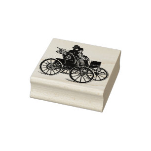 Tampons Encreurs Femme victorienne des années 1800, Carriage Wagon