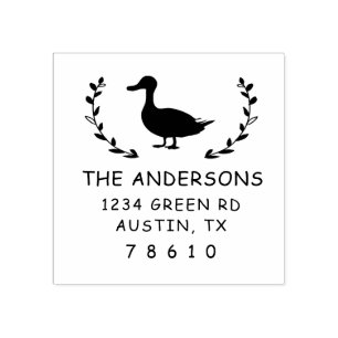 Tampons Encreurs ferme canard moderne adresse de retour Timbre