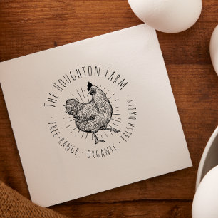 Tampons Encreurs Ferme de poulets dessinés à la main Œufs de plein 