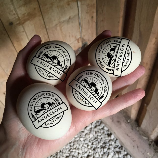 Tampons Encreurs ferme familiale ferme ferme ronde décorative (Barn Family Farm Farmer Round Decorative Rubber Stamp)