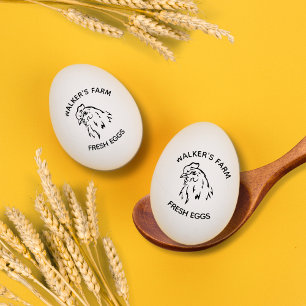 Tampons Encreurs Ferme Hen Vintage Timbre Oeuf Personnalisé