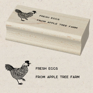 Tampons Encreurs Ferme Poules Rustiques Œufs Frais Nom de la Ferme