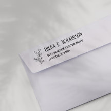 Feuilles botaniques simples et élégants Adresse de
