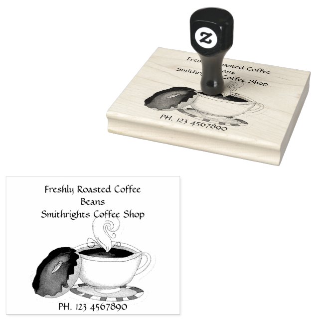 Tampons Encreurs Fèves de café fraîchement rôties (Tamponné)