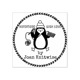 Tampons Encreurs Fil crochet de pingouin de Noël fait à la main par