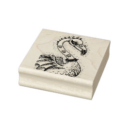TAMPONS ENCREURS FLAMANT ROSE DE ROCKER GOTH PUNK, HAULEURS, CHEVEU