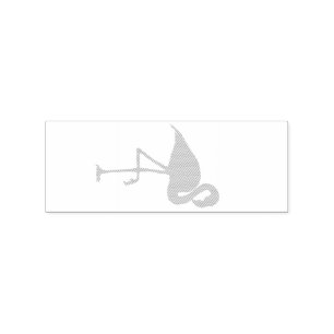 Tampons Encreurs Flamant rose tenant le classique de Thunder_Cove
