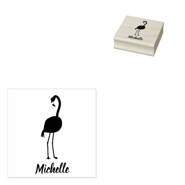 Tampons Encreurs Flamants roses personnalisés (Tamponné)