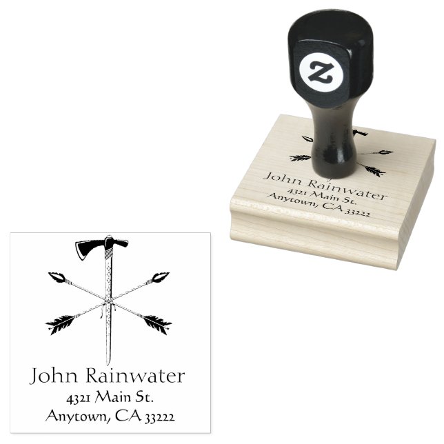 Tampons Encreurs Flèches croisées et Ax Timbre en caoutchouc person (Tamponné)