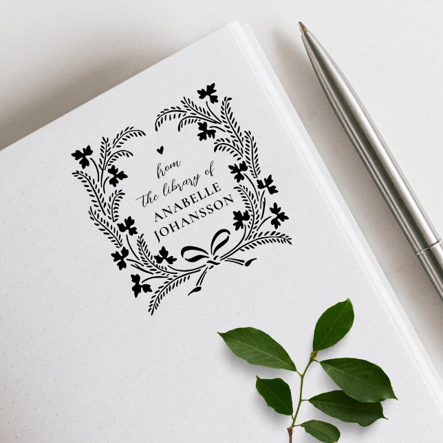 Tampons Encreurs Fleur Fleur sauvage Élégante Du Livre De La Biblio (Créateur téléchargé)