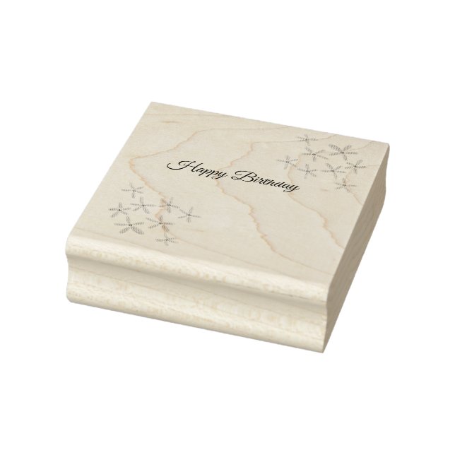 Tampons Encreurs Fleur orange brune heureux anniversaire ajouter no (Tampon)