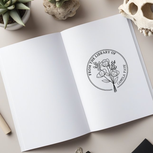 Tampons Encreurs Fleur personnalisée de la bibliothèque de (Créateur téléchargé)